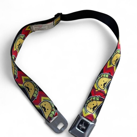 Buckle-Down Adjustable Belt Ford Mustang Buckle Taco Motif Design Seat Belt. - Picture 6 of 8